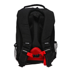 Рюкзак молодёжный 39 х 26 х 19 см, Grizzly, эргономичная спинка, отделение для ноутбука, чёрный/красный - фото 9827988