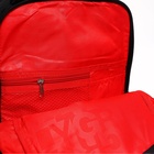 Рюкзак молодёжный 39 х 26 х 19 см, Grizzly, эргономичная спинка, отделение для ноутбука, чёрный/красный - фото 9827993