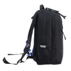Рюкзак молодёжный 39 х 26 х 19 см, Grizzly, эргономичная спинка, отделение для ноутбука, чёрный/синий - Фото 4