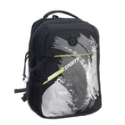 Рюкзак молодёжный 39 х 26 х 19 см, Grizzly, эргономичная спинка, отделение для ноутбука, чёрный - фото 9604980