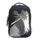Рюкзак молодёжный 39 х 26 х 19 см, Grizzly, эргономичная спинка, отделение для ноутбука, чёрный - фото 9604981