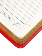 Ежедневник НЕдатированный А5, 136 листов в линейку, кожзам «Небраска», золотой срез, красный - Фото 16