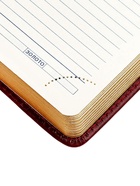 Ежедневник недатированный А5, 136 листов в линейку, кожзам «Небраска», золотой срез, коричневый - Фото 16