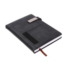 Ежедневник недатированный А5, 140 листов, в клетку, с хлястиком, с карманом, обложка ПВХ, МИКС 9630404