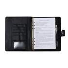 Ежедневник-органайзер в подарочной упаковке, А5, 140 листов, с ручкой, сканером пальца и зарядкой, в подарочной коробке, обложка ПВХ, чёрный - Фото 5