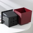 Кашпо со вставкой «Стиль», 3 л, цвет темно-вишневый - Фото 4