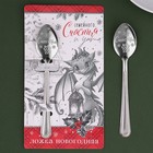 Ложка с гравировкой «Семейного счастья и уюта», 3 х 14 см 9516560 - фото 10686919