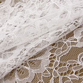 Кружево реснички, 215 мм × 3 ± 0,5 м, цвет белый
