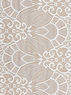 Кружевная эластичная ткань, 185 мм, 2.7±0.5 м, белая - Фото 3