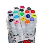 Набор маркеров, 18 цветов, кистеобразный наконечник, в пластиковой коробке - фото 8914914