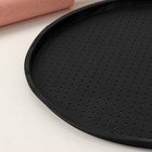 Коврик перфорированный круглый Доляна, силикон, d=35 см, цвет чёрный - фото 4385930