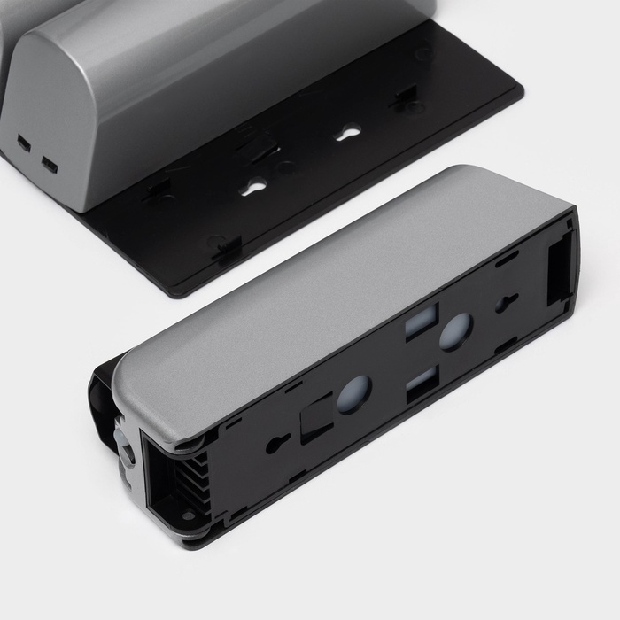 Диспенсер для мыла SAVANNA, механический, 3 отсека по 350 мл: шампунь, кондиционер, гель, серый 9422662 - фото 16658962