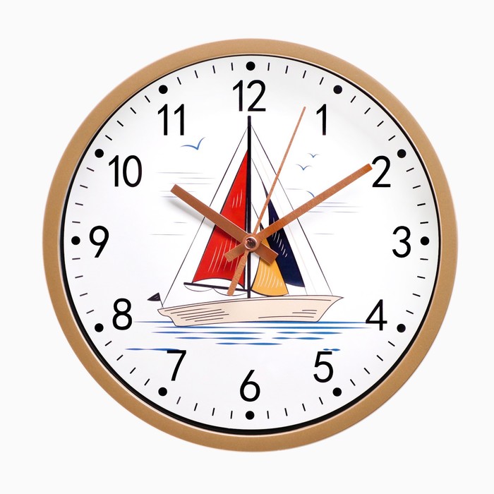 Часы настенные "Корабль", d-20 см, плавный ход - Фото 1