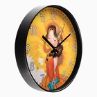 Часы настенные "Девушка с подсолнухом", d-30 см, плавный ход - фото 7005602