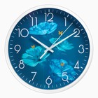 Часы настенные "Цветы", d-25 см, плавный ход - фото 19839038