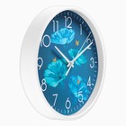 Часы настенные "Цветы", d-25 см, плавный ход - фото 7005611