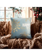 Наволочка декоративная новогодняя «Этель. Снежинки» 40×40 см, велюр - Фото 2
