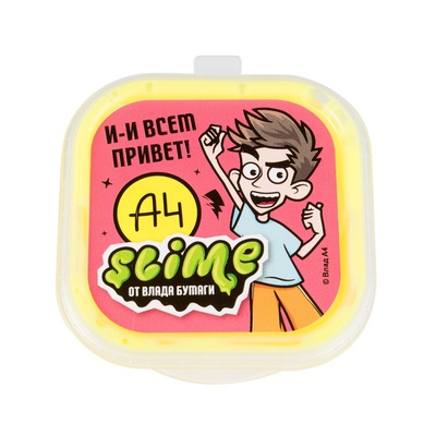 Слайм одноцветный в шоу-боксе «Влад А4», 3 вида, 12 шт.