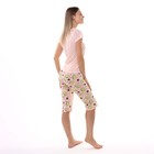 Комплект женский домашний (футболка/бриджи), цвет персиковый, размер 44 - Фото 3