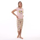 Комплект женский домашний (футболка/бриджи), цвет персиковый, размер 44 - Фото 5