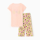 Комплект женский домашний (футболка/бриджи), цвет персиковый, размер 48 - Фото 10