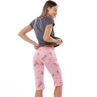 Комплект женский домашний (футболка/бриджи), цвет сливовый, размер 46 - фото 24251080