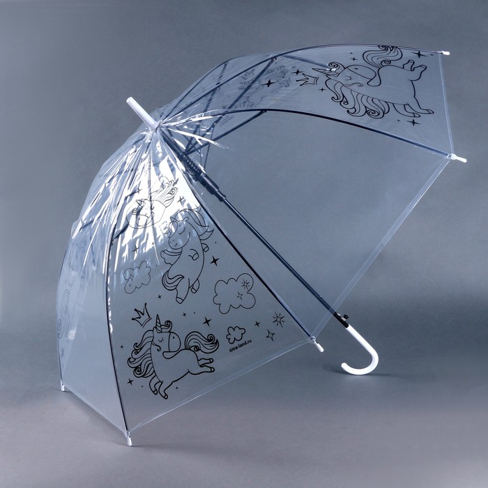 Зонт раскраска «Единорожки» + маркеры - фото 1926754783
