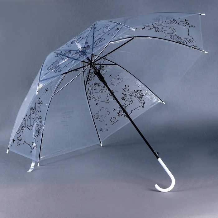Зонт раскраска «Единорожки» + маркеры - фото 1906333839