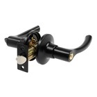 Защелка (мод.3186), межкомнатная, фиксатор, 3 ключа, матовая, чёрная - Фото 2