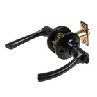 Защелка (мод.3186), межкомнатная, фиксатор, 3 ключа, матовая, чёрная - Фото 3