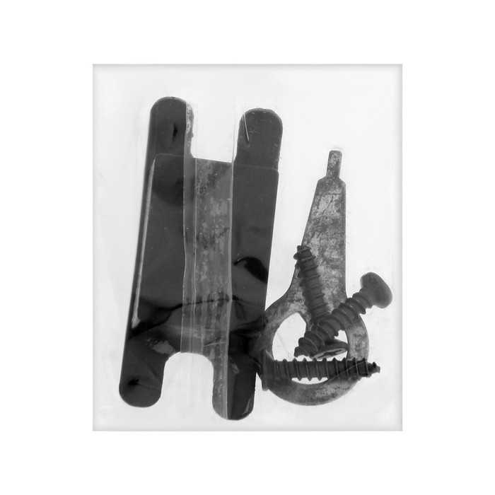 Защелка (мод.3186), межкомнатная, фиксатор, 3 ключа, цвет глянцевый черный