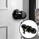 Защелка 1101, пустая, матовая, чёрная - Фото 1