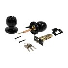 Защелка 1103, с ключом, глянцевая, чёрная - Фото 4