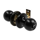 Защелка 1303, с ключом, матовая, чёрная - Фото 3