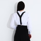 Подтяжки взрослые, ширина 2,5 см, цвет чёрный/белый - фото 46324165