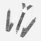 Подтяжки взрослые, ширина 2,5 см, цвет чёрный/белый - фото 24687715