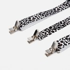 Подтяжки взрослые, ширина 2,5 см, цвет чёрный/белый - фото 24687716