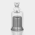 Подставка под зубочистки с крышкой «Стильный мишка», 7×7×15 см, керамика - Фото 2