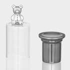 Подставка под зубочистки с крышкой «Стильный мишка», 7×7×15 см, керамика - Фото 3