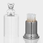 Подставка под зубочистки с крышкой «Стильный мишка», 7×7×15 см, керамика - Фото 4