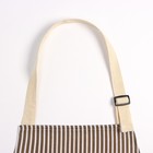 Фартук Доляна с карманом, коричневый, 70×65±4 см, 100% хлопок, рогожка - Фото 2