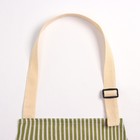 Фартук Доляна с карманом, зелёный, 70×65±4 см, 100% хлопок, рогожка - Фото 2