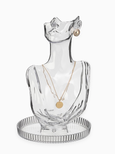 Бюст для украшений, 13×21×32 см, прозрачный