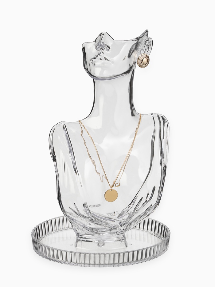 Бюст для украшений, 13×21×32 см, прозрачный - Фото 1