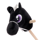 Мягкая игрушка «Конь-скакун», на палке, цвет чёрный - фото 3902489