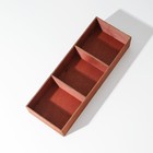 Органайзер деревянный для чая и кухонных принадлежностей Доляна, 33×12×6 см, цвет мокко - Фото 3