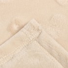 Плед с рукавами Этель "Бежевые сердечки" 150*200 см,100% п/э, велсофт 280 гр/м2 - фото 24648350