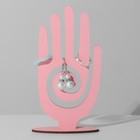 Подставка для украшений "Рука" 17*8,5*0,3 см, толщина 3 мм, цвет розовый - фото 10712554