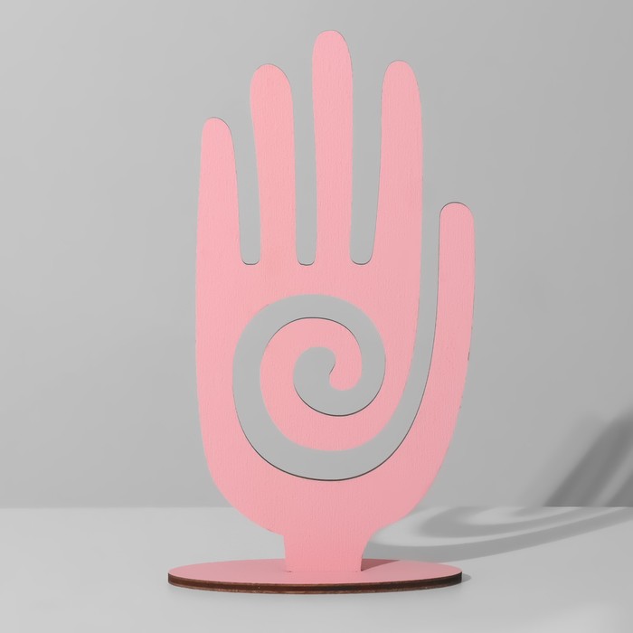 Подставка для украшений «Рука» 8,5×3×17 см, толщина 3 мм, цвет розовый - фото 1897521257