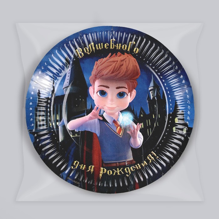 Тарелка бумажная «Волшебного Дня Рождения», 18 см, набор 6 штук 9820435